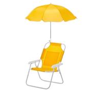 Kids Beach Chair - Beach Reclining Chair with Umbrella | Portable Outdoor Furniture | Foldable, 50kg Load-Bearing, Reclining Seat, Anti-Slip Base, for Fishing Trip Lawn Travel Pool Garden Picnic