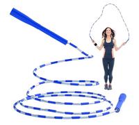 Kids Beaded Skipping Rope - Adjustable Skipping Rope, Sturdy Lightweight Build with Soft Grip Handles for Safe Use Colorful Pvc Beads with Smooth Rotation for Durability Play and Exercise Toy