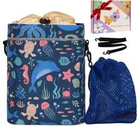 Kids Bicycle Handlebar Bag With Removable Shoulder Strap,Kids Bike Front Basket Colorful Handlebar Bag For Scooters,Balance Bikes,Tricycles,Blue,Modern And Practical