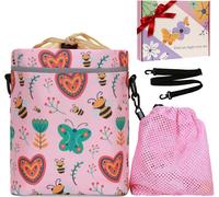 Kids Bicycle Handlebar Bag With Removable Shoulder Strap,Kids Bike Front Basket Colorful Handlebar Bag For Scooters,Balance Bikes,Tricycles