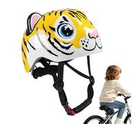 Kids Bike Helmet Set - Tiger Pattern Adjustable Safety Hard Hat System, Scooter Cycling Protective Helmet Kit, 18.5-21.26 inch Fit Range Unit, Ages 2-6 Boys Use, Outdoor School Travel Riding Safety
