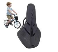 Kids Bike Seat Cushion | PU Metal PP Cotton 24x14.5cm Black Blue Thick Soft Waterproof Saddle | Children Cycling Seat for Mountain Bike Road Bicycle Comfortable Shock Absorbing
