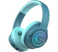 Kids Bluetooth Headphones With Led Lights, Volume Limit 74/85/94 Db, 43 Hours Playtime, Stereo Sound, Type C, Aux Cable, Bluetooth 5.3 For Tablet/Travel