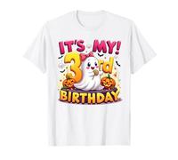 Kids Boo It's My 3rd Birthday Girl Cute Ghost Halloween T-Shirt