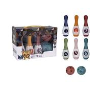 Kids Bowling Set, 6 Quilles Durables & 2 Balles | Coloré, Jouet en plastique, Jeu extérieur intérieur, Développer la motricité