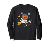 Kids Boys Girls Astronaut Space Ruby Cavalier Dog Mom Manche Longue