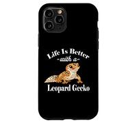 Kids Boys Reptile Happy Life Is Better Leopard Gecko Lover Coque pour iPhone 11 Pro