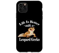 Kids Boys Reptile Happy Life Is Better Leopard Gecko Lover Coque pour iPhone 11 Pro Max