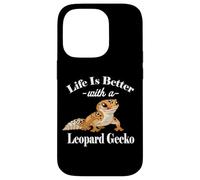 Kids Boys Reptile Happy Life Is Better Leopard Gecko Lover Coque pour iPhone 14 Pro