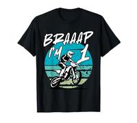 Kids Braaap Im 1 Dirt Bike 1st Birthday Bday Motocross Boys T-Shirt