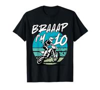 Kids Braaap Im 10 Dirt Bike 10th Birthday Bday Motocross Boy T-Shirt