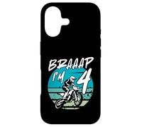 Kids Braaap Im 4 Dirt Bike 4th Birthday Bday Motocross Boys Coque pour iPhone 17