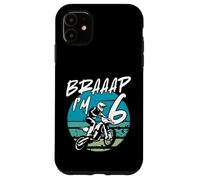 Kids Braaap Im 6 Dirt Bike 6th Birthday Bday Motocross Boys Coque pour iPhone 11