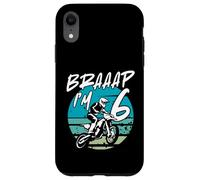 Kids Braaap Im 6 Dirt Bike 6th Birthday Bday Motocross Boys Coque pour iPhone XR