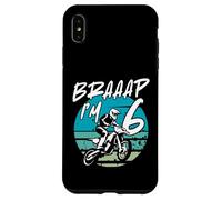 Kids Braaap Im 6 Dirt Bike 6th Birthday Bday Motocross Boys Coque pour iPhone XS Max