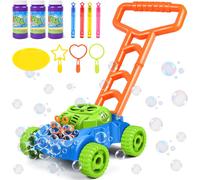 Kids Bubble Mower,Automatic Bubble Machine,Battery Powered Automatic Bubble Blower,Lawn Mower Toy For Outdoor Activities Children (Blue)