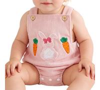 Kids Bunny Onesie - Cute Rabbit Costume Outfit, Easter Dress Romper for Playing, Polyester Kids Apparel, Holiday Costume Wear with Long Plush Bunny Ears, Child Outfit for Dressing and Sleeping