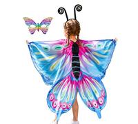 Kids Butterfly Wings With Cape, Headband And Mask