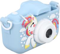 Kids Camera Cute Dual Lens Auto Focus Photography Video Recording Gaming Music Digital Camera Toy Blue