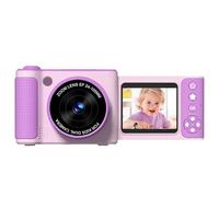 Kids Camera, HD Video Camera, 2.4-inch Screen Flipping Cover, Educational Toy, Ideal for Boys Girls Daily Outdoor Use, Compact Size Blue Pink, ABS Material, 3.82x2.95x1.64 in, 1 Piece