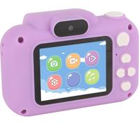 Kids Camera Toy 1080P HD Dual Lens Silicone 2 Inch IPS Screen 8X Digital Zoom Autofocus Small Digital Camera with Games Music for Birthday Gifts Purple (Appareil photo numérique 1080P HD à double obje