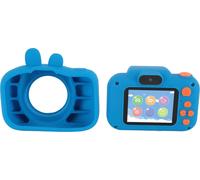 Kids Camera Toy 1080P HD Dual Lens Silicone 2 Inch IPS Screen 8X Digital Zoom Autofocus Small Digital Camera with Games Music for Birthday Gifts Blue