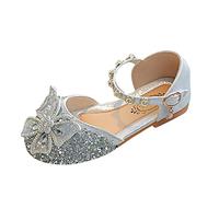 Kids Chaussures Mary Jane pour Filles Fille Princesse Bout Fermé Robe Formelle Pompes de Communion Mariage Ballerine en Cuir Fêtes et Anniversaires