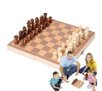 Kids Chess Set, Portable Magnetic Game, 9.45x9.45in Folding Board, Built-in Storage Pieces, Educational Travel Toy for Learning, Strategy, Hand Eye Coordination