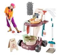 Kids Cleaning Set Real - Housework Pretend Play Toy | Mop and Broom Cleanings Kit | Role Play Household Chores Set | Learning Cleaning Toys with Accessories for Kids, Girls, and Boys Ages 3+