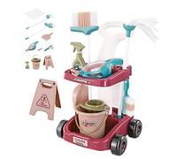 Kids Cleaning Set Real - Housework Pretend Play Toy | Mop and Broom Cleanings Kit | Role Play Household Chores Set | Learning Cleaning Toys with Accessories for Kids, Girls, and Boys Ages 3+