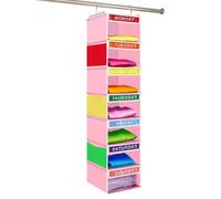 Kids Closet Organizer - Portable Weekly Outfit Shelf Rack | Designed With A Portable, Structure That Sets Up Quickly And Folds Flat For Easy Storage When Not In Use.