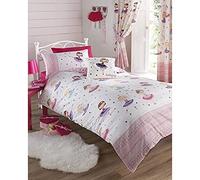 Kids Club Parure de lit Une Personne avec Housse de Couette et taie d'oreiller pour Fille Rose Motif Ballerine