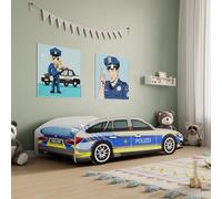 Kids Collective Lit auto pour enfant 70 x 140 cm et 80 x 160 cm avec protection anti-chute et matelas | 80 x 160 cm | 80 x 160 cm | Lit de jeu pour enfant