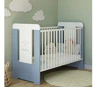 Kids Collective Lit avec bords et gravure Le Petit Prince 60 x 120 cm réglable en hauteur | côtés amovibles blanc rose fille Made in Europe | de la naissance à 3 ans