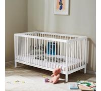 Kids Collective Lit bébé évolutif 60x120 & 70x140 cm - Sommier 9 hauteurs, barreaux Amovibles, hêtre Massif | Naissance à 3 Ans - Fabrication EU | Blanc