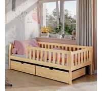 Kids Collective Lit d'enfant avec deux tiroirs, protection anti-chute et sommier à lattes, lit pour enfant | Sécuritaire et stable | autres tailles 80x160, 80x180, 90x200 cm | 90x190cm: de 4 à 13 ans