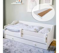 Kids Collective Lit d'enfant lit d'adolescent 80x180 cm avec Matelas Protection antichute & tiroir | Canapé Enfant lit Transformable Blanc 180x80 cm