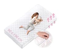 Kids Collective Matelas Enfant 90x190 cm avec Housse Lavable | 10 cm d'épaisseur Matelas en Mousse Froide de Haute qualité pour lit d'enfant lit d'enfant | Fabriqué en UE, Poids corporel jusqu'à 60kg