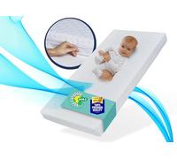 Kids Collective Matelas pour enfant Smart - 70 x 140 cm - Avec housse amovible - Lavable à 60 °C - Pour lit de bébé ou lit à barreaux - 140 x 70 cm - Hauteur : 6 cm - Certifié Eco5 - Poids corporel