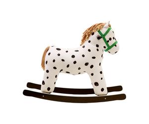 Kid's Concept Cheval à bascule Pippi Blanc-noir