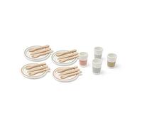 Kids Concept- Conjunto vajilla 4 comensales Ustensiles de Cuisine, 1000565, Multicolore