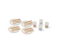Kids Concept- Conjunto vajilla 4 comensales Ustensiles de Cuisine, 1000565, Multicolore