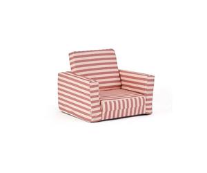 Kid's Concept - Fauteuil pliable rayé vieux rose