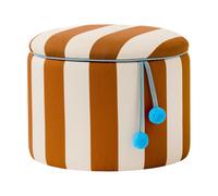 Kid's Concept Pouf cylindre avec rangement Brun. Ø40x30.5 cm