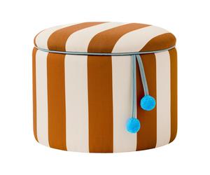 Kid's Concept Pouf cylindre avec rangement Brun. Ø40x30.5 cm