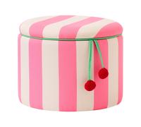 Kid's Concept Pouf cylindre avec rangement Rose. Ø40x30.5 cm