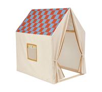 Kid's Concept Tente maisonnette. 110x80x124 cm Bleu colombe à carreaux