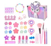 Kids Cosmetic Kit - Washable Makeup Set, Princess Playset with Safe Nonpoisonous Colors, Educational Pretend Facial Makeup, Fun Role-Play Toy, for Girls Childrens Birthday Party