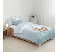 Kids&Cotton Housse de Couette Farid Bleu 175 Fils 180 x 220 cm