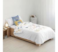 Kids&Cotton Housse de Couette Vikram Blanche 175 Fils 180 x 220 cm